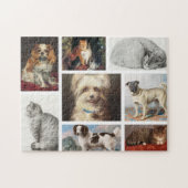 Katze Haustiere 8 Foto Portrait Collage Keepake Puzzle (Horizontal)