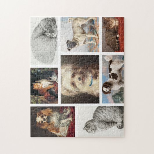 Katze Haustiere 8 Foto Portrait Collage Keepake Puzzle (Vertikal)