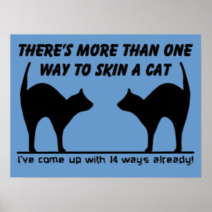 Katze häuten Lustiges Poster Druck Schild Humor