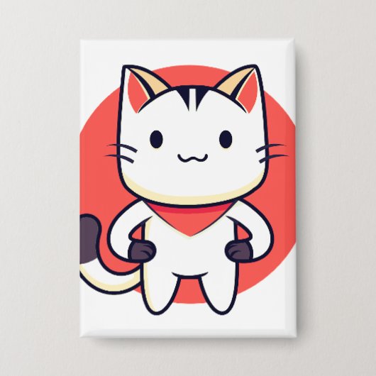 Katze, Heimtiere, Tier Button (Vorderseite)