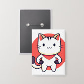 Katze, Heimtiere, Tier Button (Vorderseite/Rückseite)
