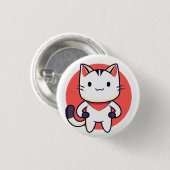 Katze, Heimtiere, Tier Button (Vorne & Hinten)