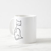 Katze - Herz Kaffeetasse (Vorderseite Links)