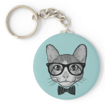 Katze Hipster mit Punkten Fliege