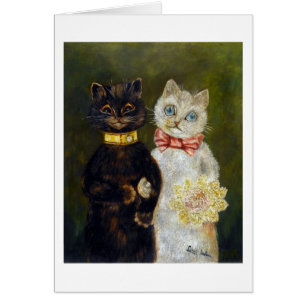 Katze Hochzeit, Ehe, Braut, Louis Wain