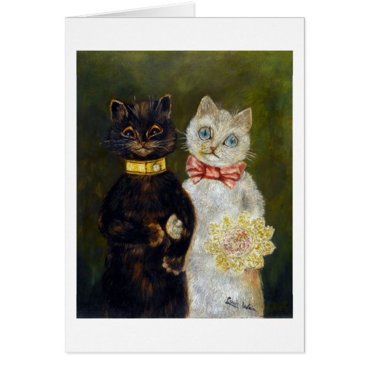 Katze Hochzeit, Ehe, Braut, Louis Wain (Vorne)