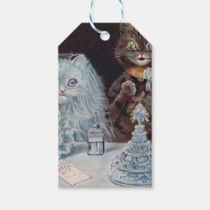 Katze Hochzeit, Ehe, Braut, Louis Wain Geschenkanhänger