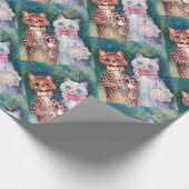 Katze Hochzeit, Ehe, Braut, Louis Wain Geschenkpapier (Ecke)