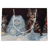 Katze Hochzeit, Ehe, Braut, Louis Wain Große Geschenktüte (Vorderseite)
