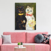 Katze Hochzeit, Ehe, Braut, Louis Wain Leinwanddruck (Insitu (Wohnzimmer))