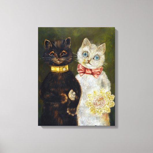 Katze Hochzeit, Ehe, Braut, Louis Wain Leinwanddruck (Vorderseite)