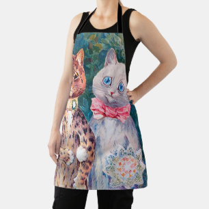 Katze Hochzeit, Ehe, Braut, Louis Wain Schürze