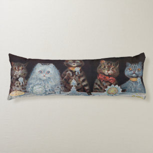 Katze Hochzeit, Ehe, Braut, Louis Wain Seitenschläferkissen