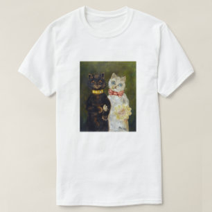 Katze Hochzeit, Ehe, Braut, Louis Wain T-Shirt
