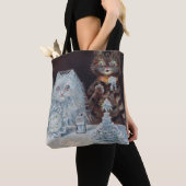 Katze Hochzeit, Ehe, Braut, Louis Wain Tasche (Von Nahem)