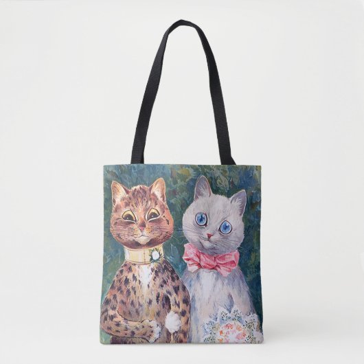 Katze Hochzeit, Ehe, Braut, Louis Wain Tasche (Vorderseite)
