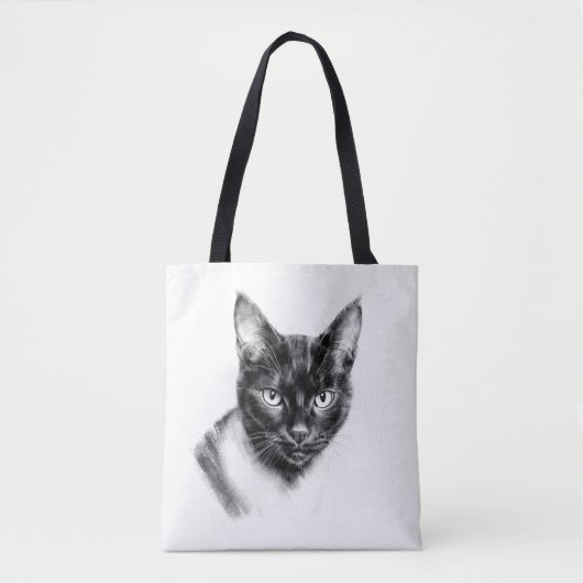 Katze Holzkohle Tasche (Vorderseite)