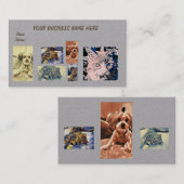 Katze & Hund, 3,5" x 2,0" Visitenkarte (Vorne/Hinten)