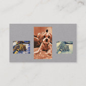 Katze & Hund, 3,5" x 2,0" Visitenkarte (Rückseite)