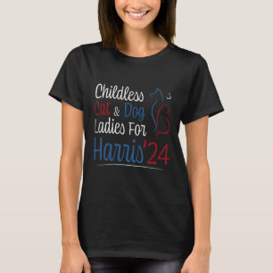 Katze Hund Dame Damen-Shirt für Kamala Harris 2024 T-Shirt