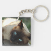 Katze, Hund, Haustier Foto Personalisierte Schlüss Schlüsselanhänger (Rückseite)
