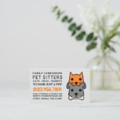 Katze & Hund, Heimtiere Sitter Visitenkarte (Stehend Vorderseite)