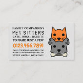 Katze & Hund, Heimtiere Sitter Visitenkarte (Vorderseite)