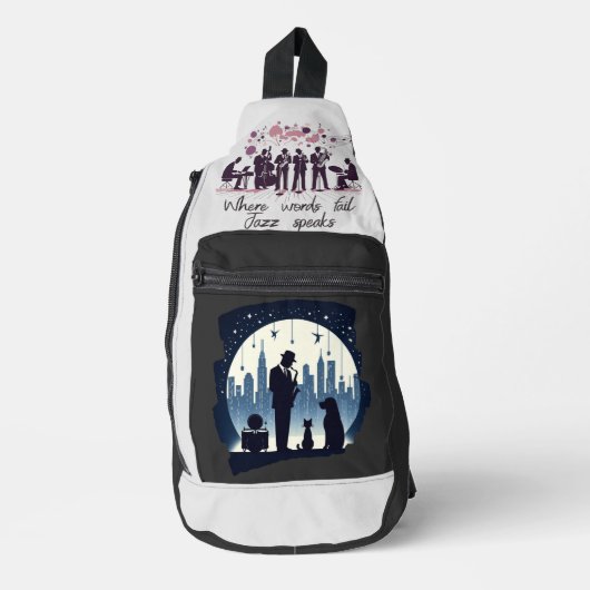 Katze, Hund, Jazz Crossbody Bag (Vorderseite)