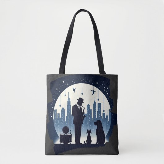 Katze, Hund, Jazz Tasche (Vorderseite)