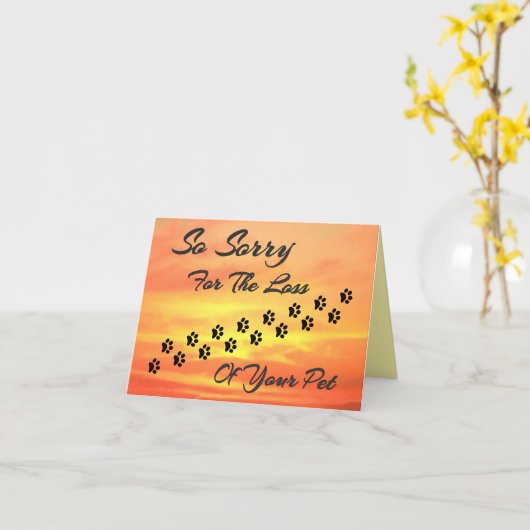 Katze/Hund Karte (Gelbe Blume)