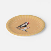 Katze & Hund mit Weihnachtsmannmützen Pappteller (Schrägansicht)