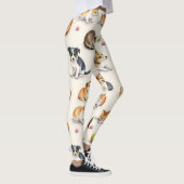 Katze & Hund Nahtloses Muster Leggings (Rechts)