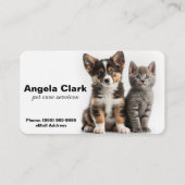 Katze, Hund oder Haustier zu Fuß / Visitenkarte zu (Vorderseite)