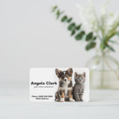 Katze, Hund oder Haustier zu Fuß / Visitenkarte zu (Stehend Vorderseite)