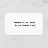 Katze, Hund oder Haustier zu Fuß / Visitenkarte zu (Rückseite)