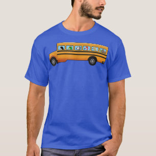 Katze, Hund und Ente in einem Schulbus Funny13 T-Shirt