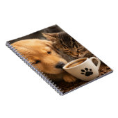 Katze Hund und Kaffee Notizblock (Rechte Seite)