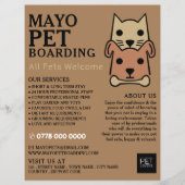Katze & Hunde, Boarding für Haustiere Flyer (Vorne)