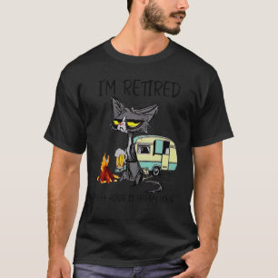 Katze ich bin jede Stunde müde ist glückliche Stun T-Shirt