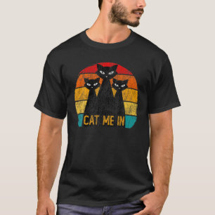 Katze ich in lustig erschüttertem Vintagen Blick T-Shirt