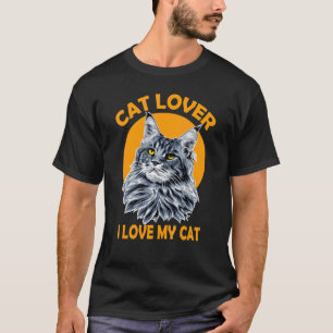 Katze Ich liebe meine Katze miau Katze Kätzchen Tr T-Shirt