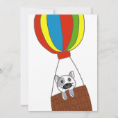 Katze im Air Balloon-Kindergeburtstag Einladung (Rückseite)