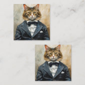 Katze im Anzug Begleitkarte (Vorne/Hinten)