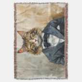 Katze im Anzug Decke (Vorderseite Vertikal)