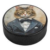 Katze im Anzug Eishockey Puck (3/4)