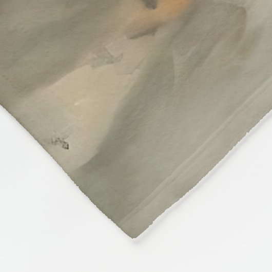 Katze im Anzug Fleecedecke (Ecke)