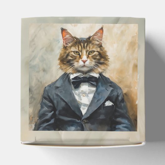 Katze im Anzug Geschenkschachtel (Oben)