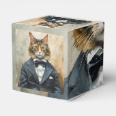 Katze im Anzug Geschenkschachtel (Rückseite)