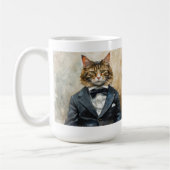 Katze im Anzug Kaffeetasse (Links)
