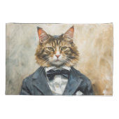 Katze im Anzug Kissenbezug (Rückseite)